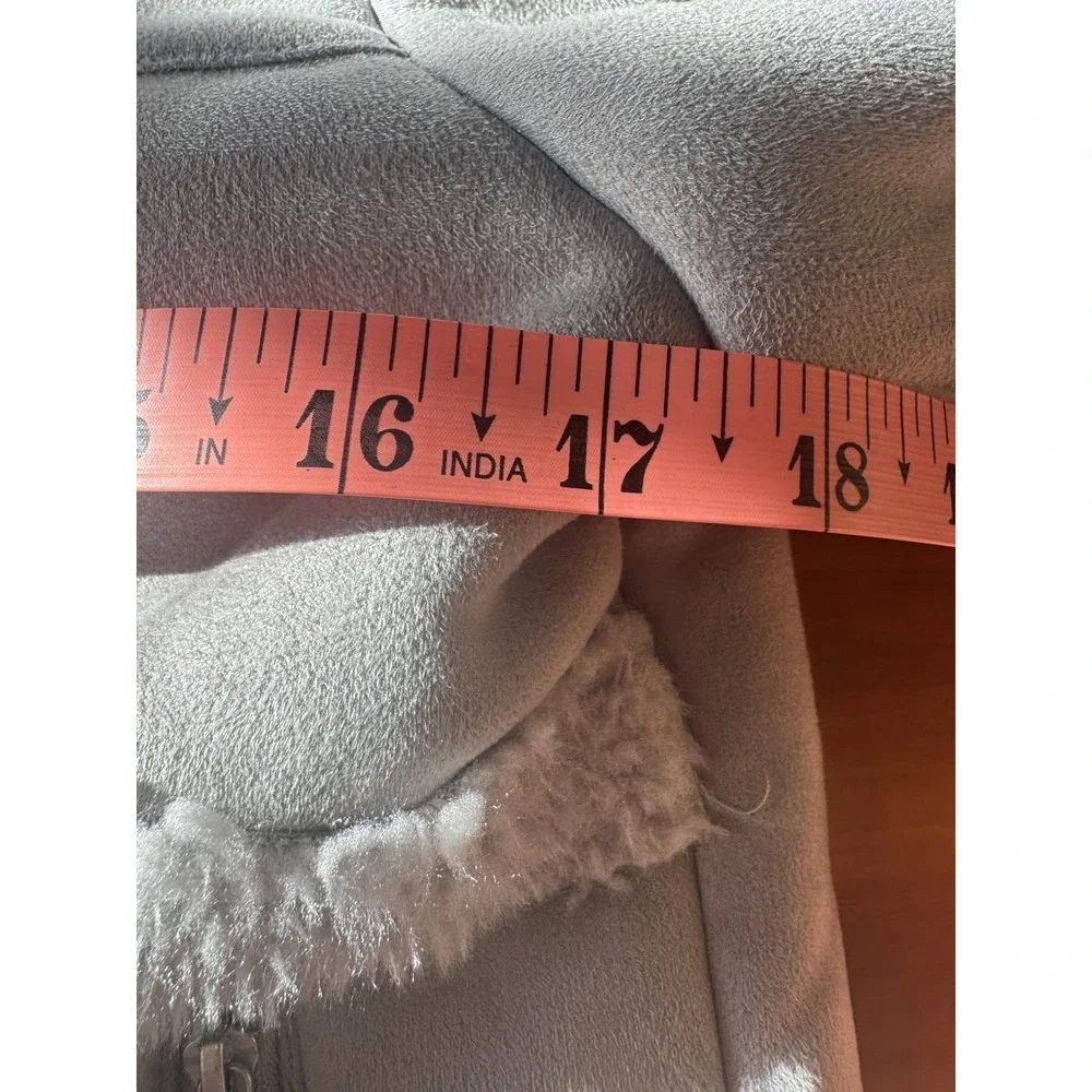 Habitual Kid Gray Faux‎ Fur Girl's Coat  Size 14 Fleece Lining Fashionable